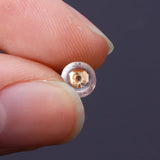 10PCS Silicone Earring Backs 18K S925 Sliver for Women Men