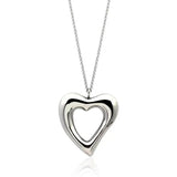 Sliver Hollow Sweet Love Heart Necklace45.5cm+5cm necklace