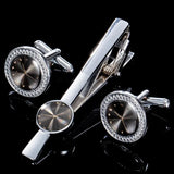 Men's Classic Pattern Tie Bar Cufflinks Set TZ-414