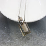 Rose Quartz/Tiger Eye/Amethyst Perfume Bottle Pendant
