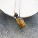 Rose Quartz/Tiger Eye/Amethyst Perfume Bottle Pendant