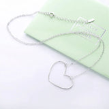 925 Silver Infinity CZ Clear Pendant Necklace Christmas Jewelry