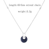 SloveCabin 925 Silver Zircon Bead Pendant Necklace Party Jewelry