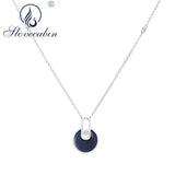 SloveCabin 925 Silver Zircon Bead Pendant Necklace Party Jewelry