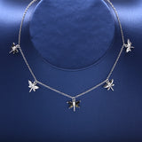 SloveCabin Sterling Silver Dargonfly Choker Necklace