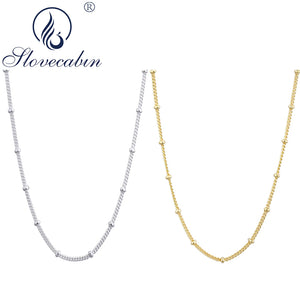 SloveCabin 925 Silver Tassel Necklace High Fine Jewelry Women Necklace