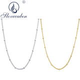 SloveCabin 925 Silver Tassel Necklace High Fine Jewelry Women Necklace