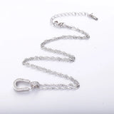 925 Sterling Silver Japanese Zircon Crystal Pendant Necklace