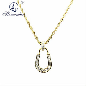 925 Sterling Silver Japanese Zircon Crystal Pendant Necklace
