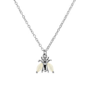 925 Silver Long Chain Bee Pendant Necklace for Women Wedding