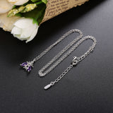 925 Silver Long Chain Bee Pendant Necklace for Women Wedding
