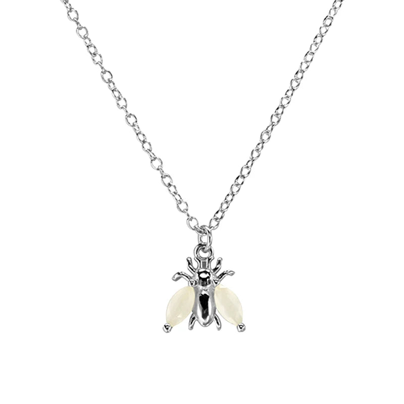 925 Silver Long Chain Bee Pendant Necklace for Women Wedding