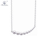 925 Sterling Silver Beads Pendant Necklace European Party Gift Jewelry