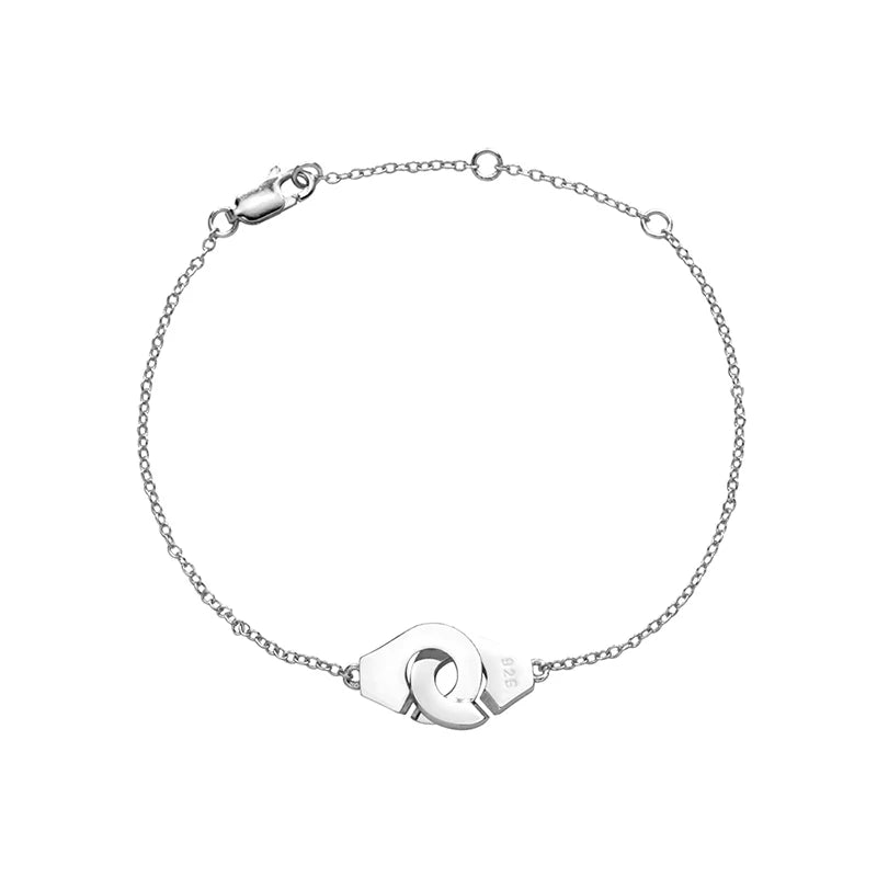 925 Sterling Silver Handcuff Bracelets For Women Fine Jewelry