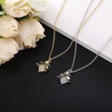925 Silver Chain Necklace with CZ for Women