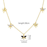 925 Silver Chain Necklace with CZ for Women