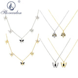 925 Silver Chain Necklace with CZ for Women