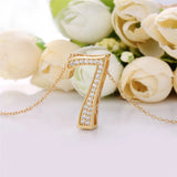 925 Silver Female No 9 Pendant CZ Japan 7 8 Pendant Necklace