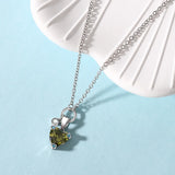 925 Silver Birthstone Adjustable Turquoise Necklace For Women