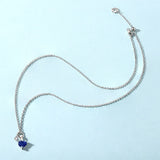 925 Silver Birthstone Adjustable Turquoise Necklace For Women