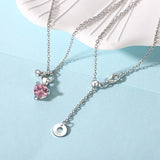 925 Silver Birthstone Adjustable Turquoise Necklace For Women