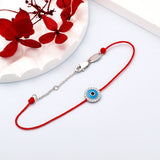 925-Silver Enamel Evil Eye Rope Bracelet For Women