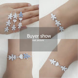 925 Silver Zircon Boy & Girl Chain Bracelets for Women Adjustable CZ Jewelry