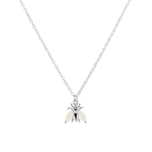 925 Silver Zircon Wing Pendant Necklace Romantic Animal Jewelry
