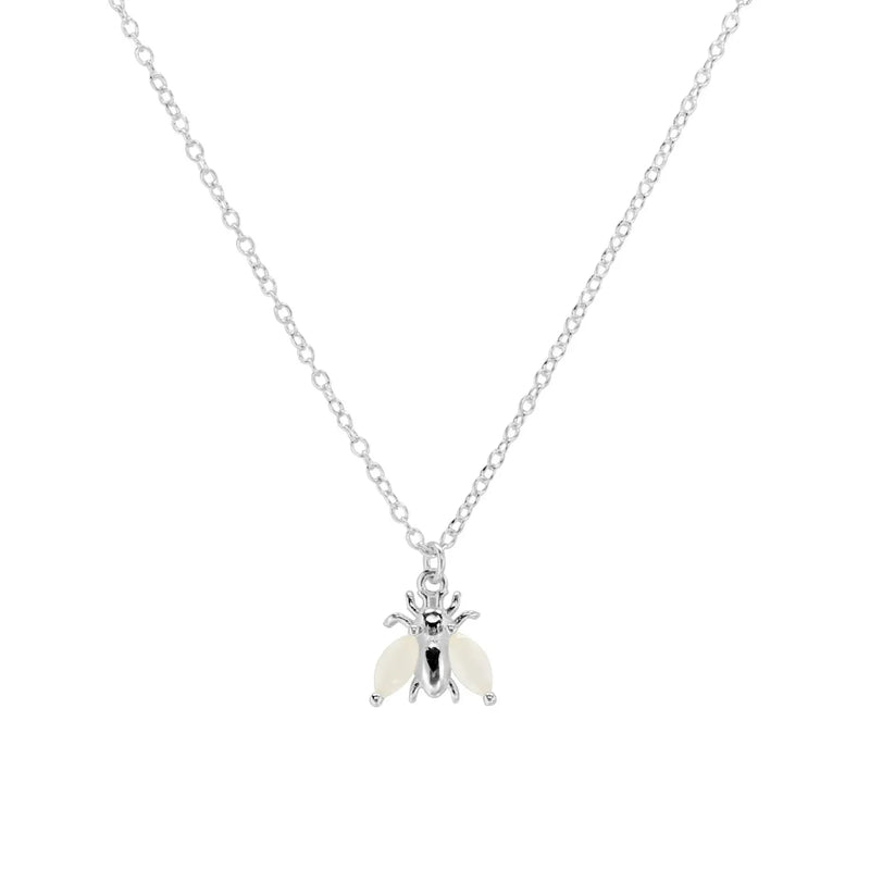 925 Silver Zircon Wing Pendant Necklace Romantic Animal Jewelry