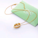 925 Sterling Silver Crystal Number Necklace Punk Rock Zircon Jewelry