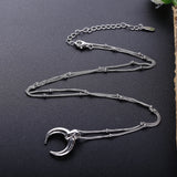 925 Silver Moon Pendant Necklace Infinity Friendship Gift