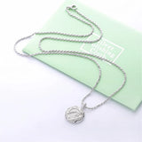 925 Silver Lucky Pendant Long Chain Necklace Jewelry Gift