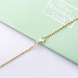 925 Silver Lucky Pendant Long Chain Necklace Jewelry Gift