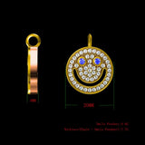 925 Silver Smile CZ Eye Pendant Necklace Lumiea Jewelry Men Thick Long Chain