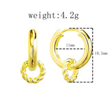 925 Silver Double Round Drop Earrings Party Jewelry