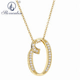 925 Silver Japan Famous Number 0 Pendant Long Chain Necklace For Women