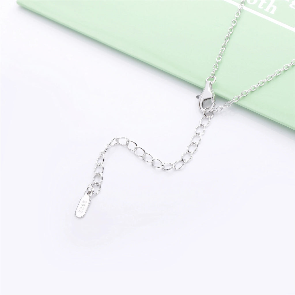 925 Silver Zircon Cross Pendant Necklace, Vintage Punk Crystal Jewelry