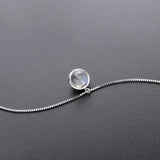 925 Silver Labradorite Pendant Necklace Moon Stone Women's Jewelry