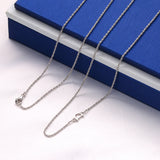 925 Silver Letter D Long Chain Necklace Women Men Choker Collar Gift