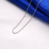 925 Silver Letter D Long Chain Necklace Women Men Choker Collar Gift