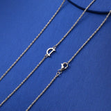 925 Silver Letter D Long Chain Necklace Women Men Choker Collar Gift