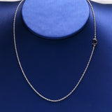 925 Silver Letter D Long Chain Necklace Women Men Choker Collar Gift