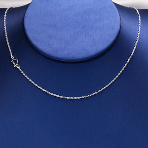 925 Silver Letter D Long Chain Necklace Women Men Choker Collar Gift