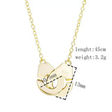 925 Silver Handcuff Long Chain Necklace For Women Christmas Gift French Punk