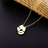 925 Silver Handcuff Long Chain Necklace For Women Christmas Gift French Punk
