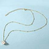 Planet Pearl Bead Chain Necklace with Cubic Zircon