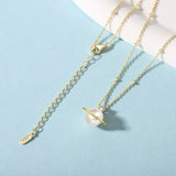 Planet Pearl Bead Chain Necklace with Cubic Zircon