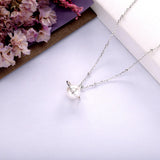 Planet Pearl Bead Chain Necklace with Cubic Zircon