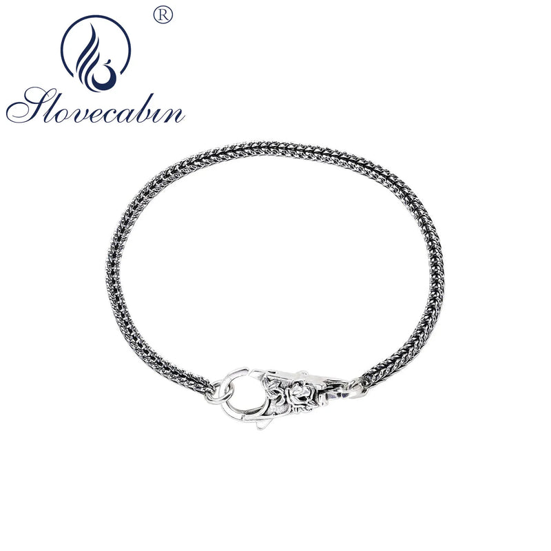 925 Silver Rose Snake Bracelet Romantic Wedding Femme Jewelry