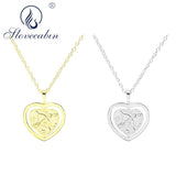 925 Silver Sagittarius Heart Pendant Choker Necklace